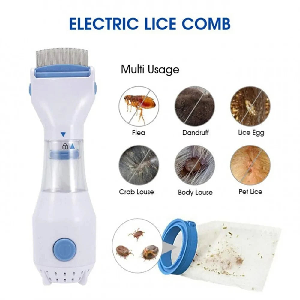 Electric Anti Lice Comb Pet Puppy Dog Cat Head Flea Removal Killer Brush Pets Comb Cats Dogs Hair Cleaner Lice Remover Comb