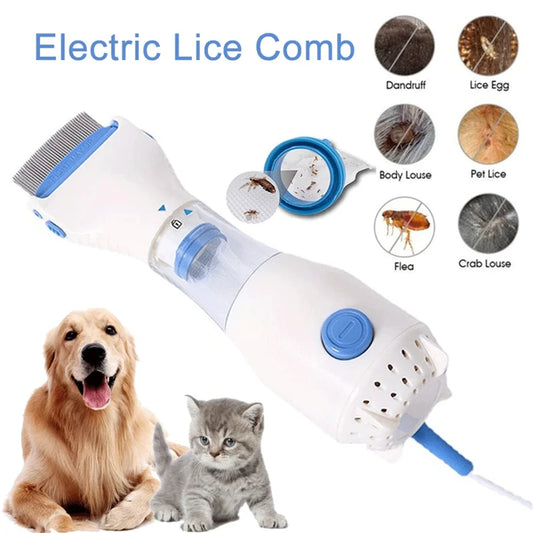 Electric Anti Lice Comb Pet Puppy Dog Cat Head Flea Removal Killer Brush Pets Comb Cats Dogs Hair Cleaner Lice Remover Comb