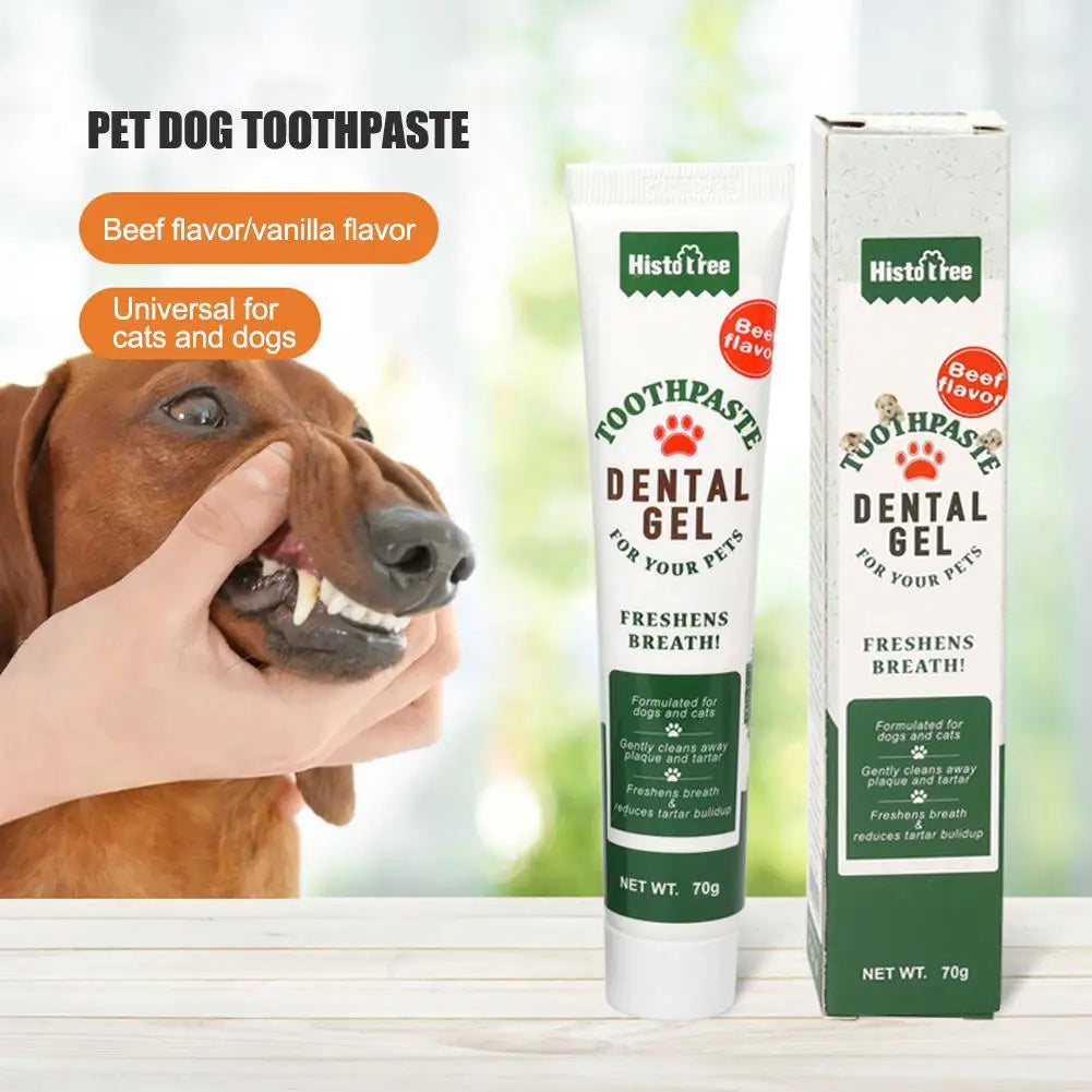 Pet Dog Tootpaste Cleaning Supplies Vanilla Beef Flavor Dog Toothpaste Pet V1o1