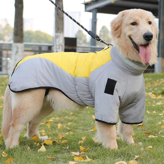 Golden Labrador Retriever Waterproof Dog Jumpsuit Overalls For Medium Large Dogs Big Dog Winter Warm Cotton Blend Coat