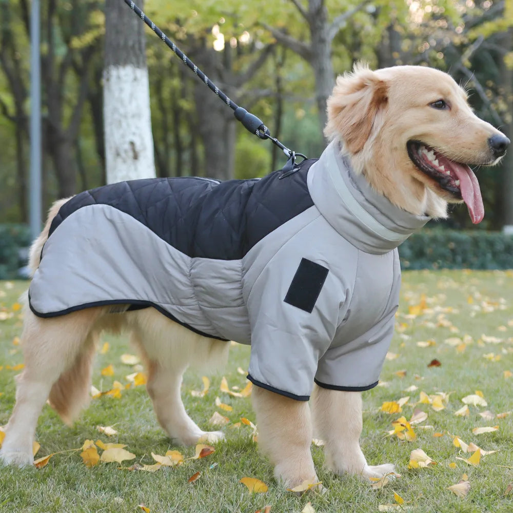 Golden Labrador Retriever Waterproof Dog Jumpsuit Overalls For Medium Large Dogs Big Dog Winter Warm Cotton Blend Coat